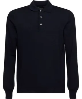 Tagliatore Wool Knit Polo Sweater