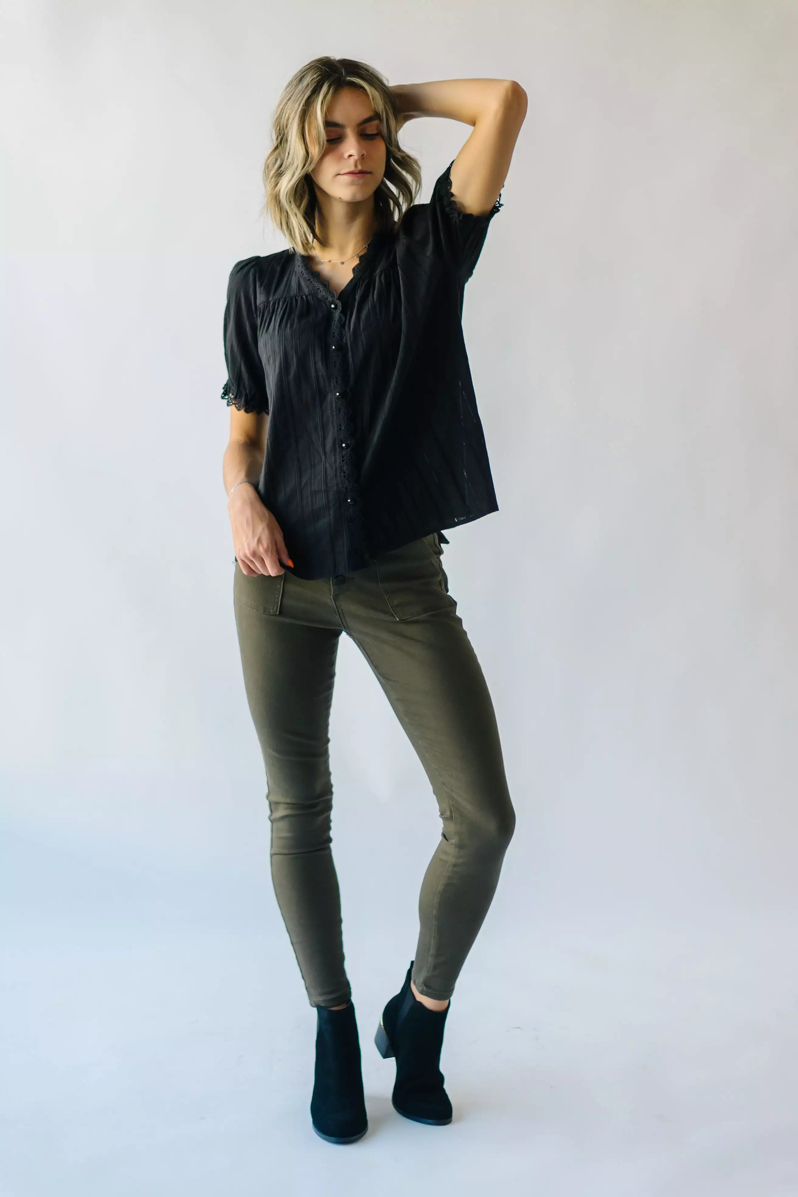 The Balto High Rise Skinny Jean in Olive