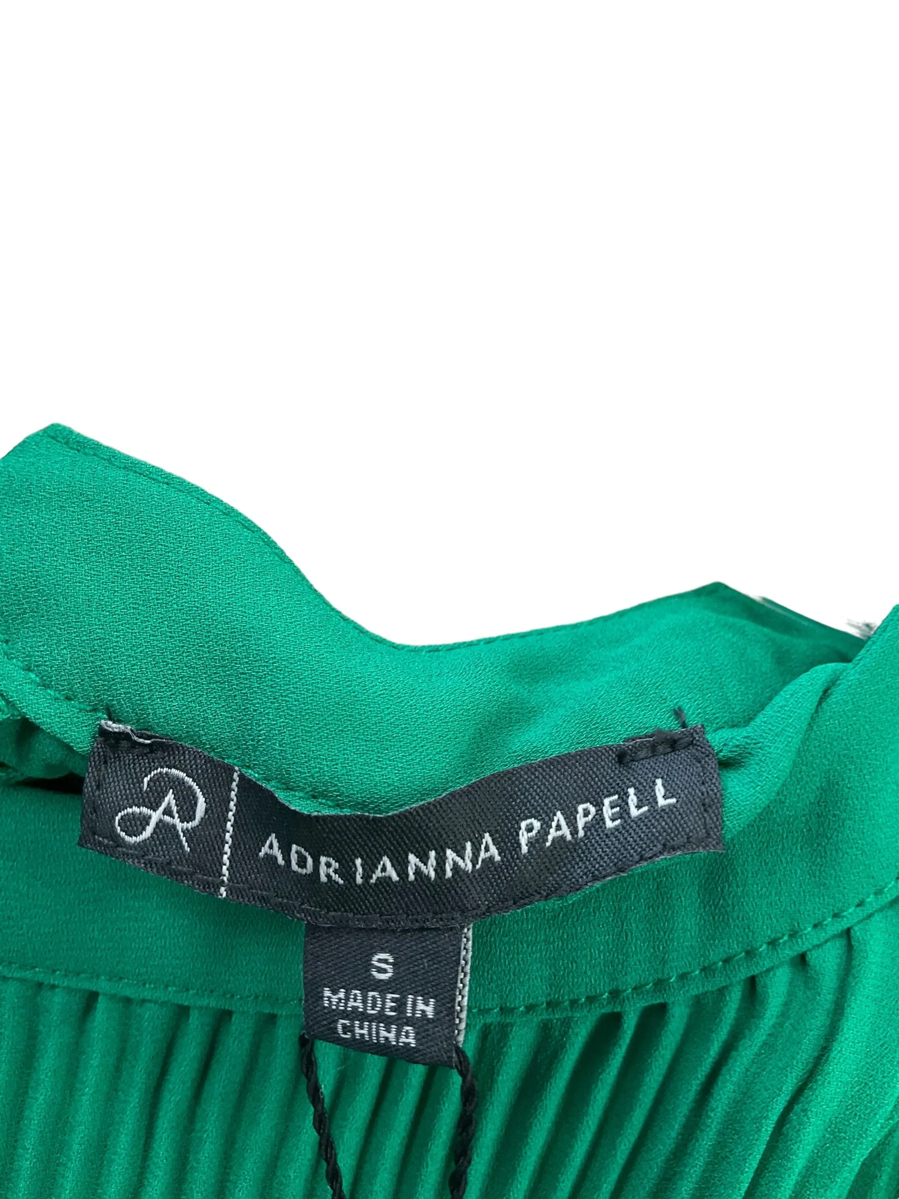 Top Long Sleeve By Adrianna Papell In Green, Size: S