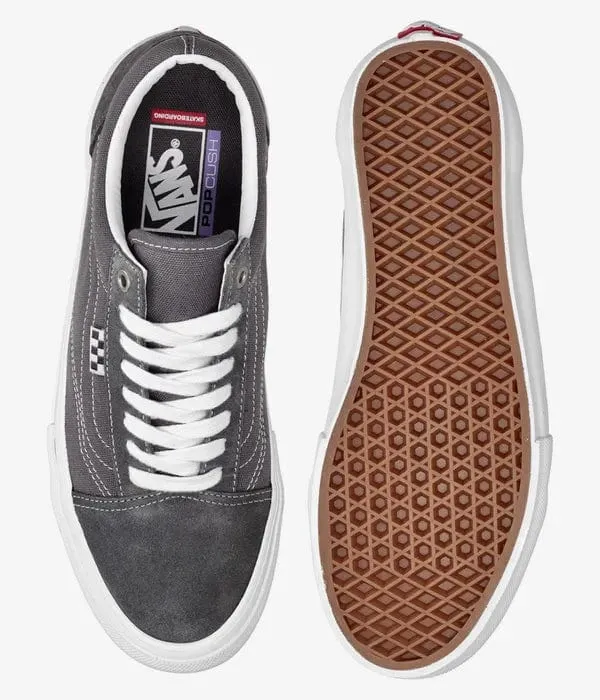 Vans Skate Old Skool Pro Shoes Pewter/True White