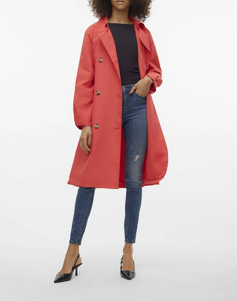 VERO MODA VMDOREEN LONG TRENCH COAT BOOS