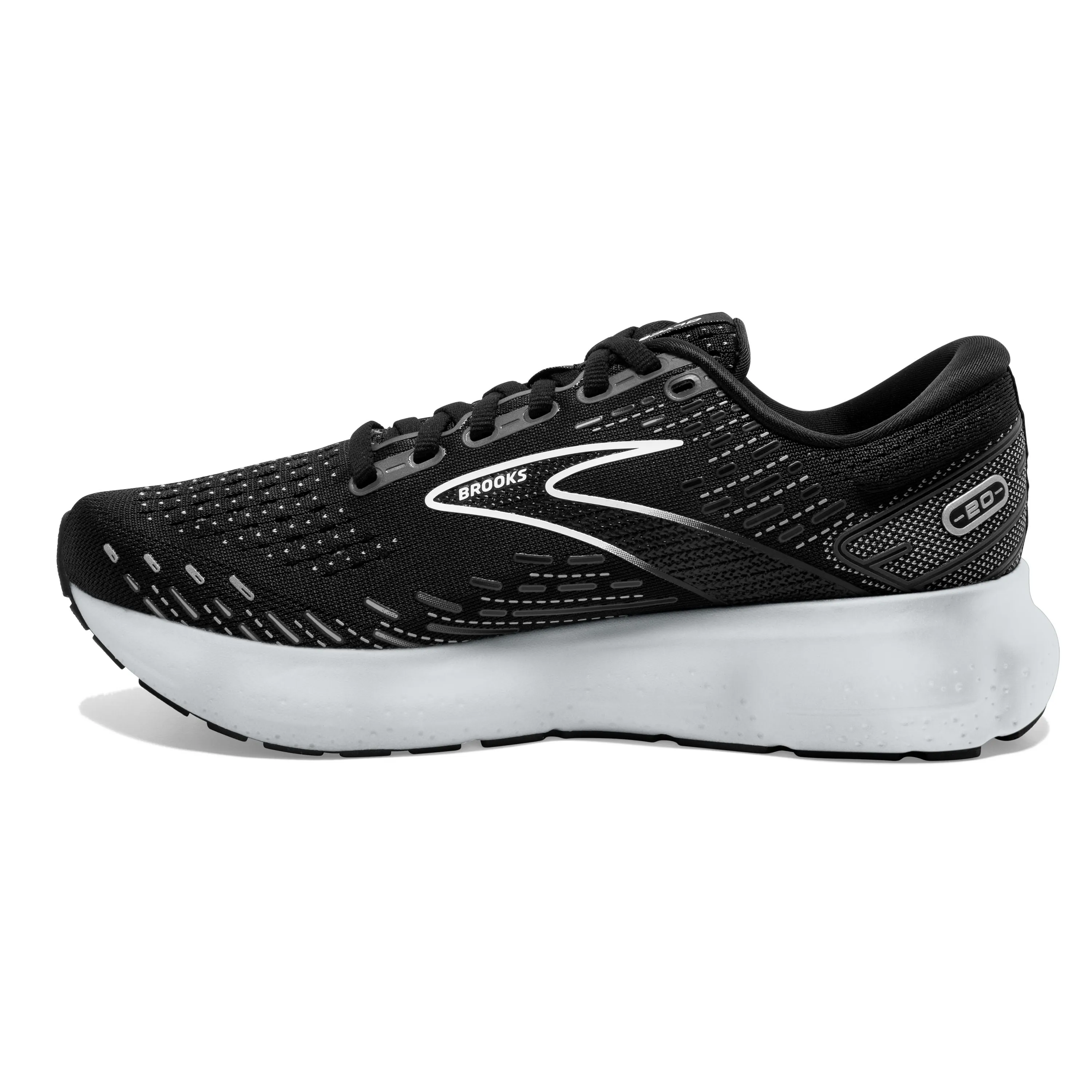 W Brooks Glycerin 20 Black/White/Alloy