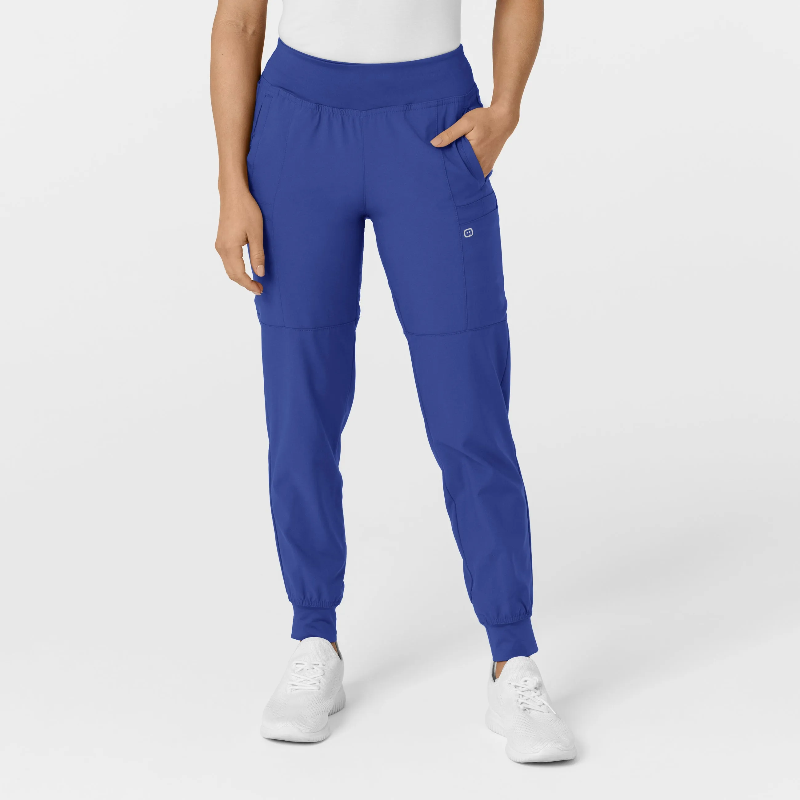 W123 Women's Comfort Waist Cargo Jogger Scrub Pant - Galaxy Blue