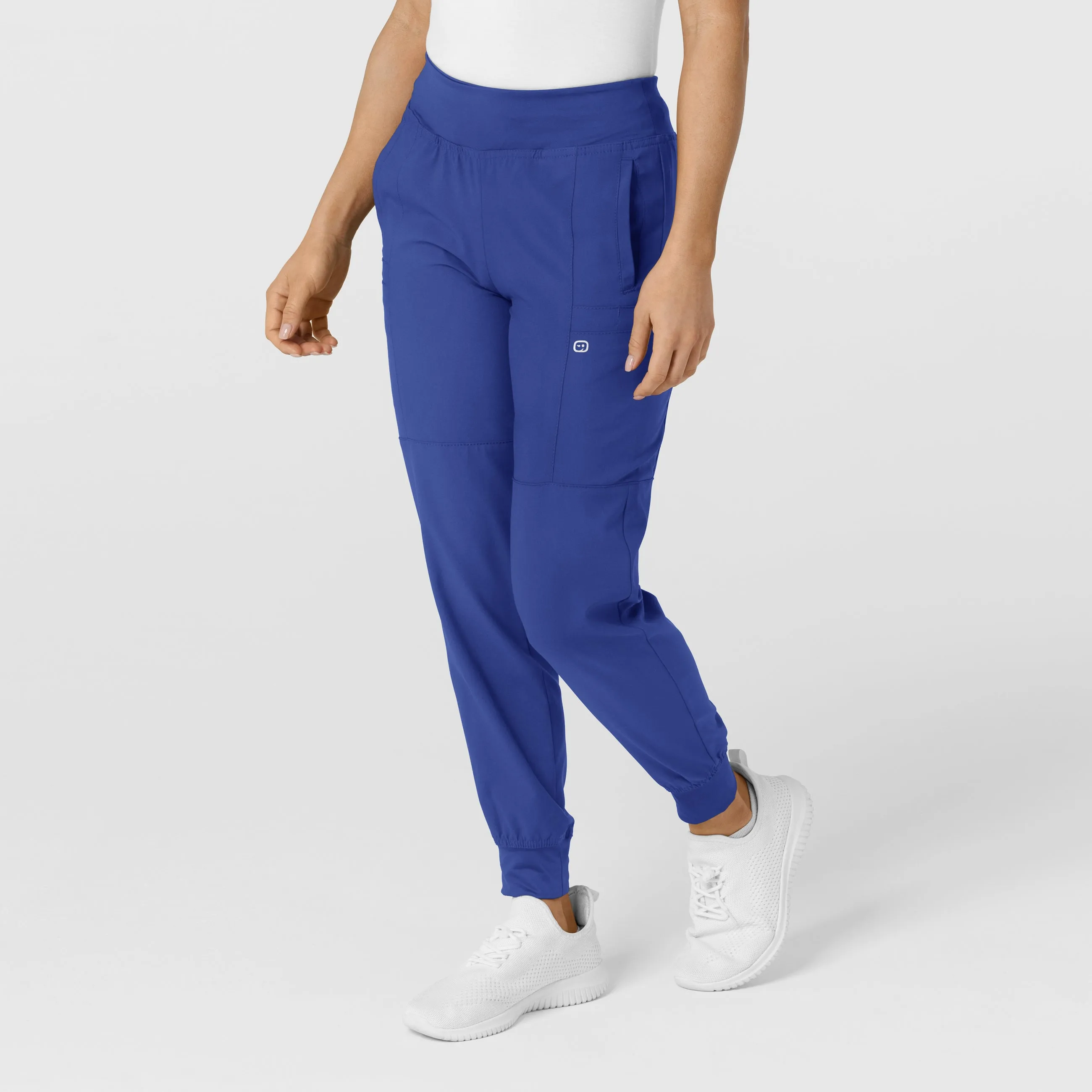 W123 Women's Comfort Waist Cargo Jogger Scrub Pant - Galaxy Blue