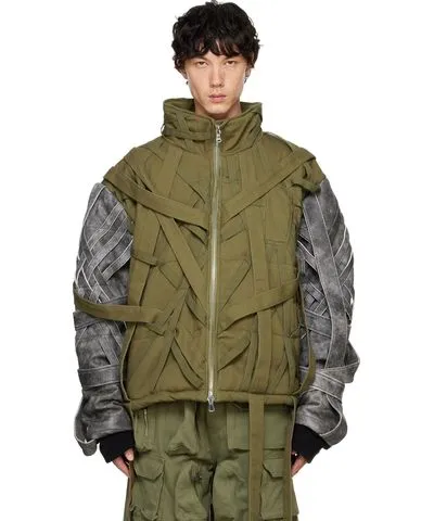 Who Decides War Khaki & Gray Engulfed Bomber Jacket