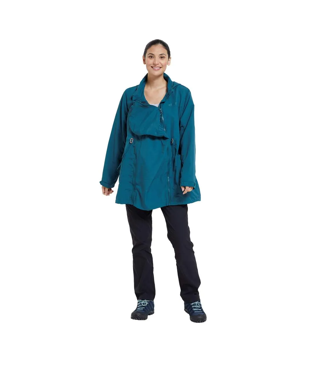 Womens/ladies skye short maternity jacket teal Mountain Warehouse