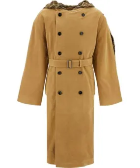 Y/Project in pellennlong trench coat with hood